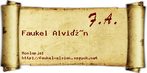 Faukel Alvián névjegykártya